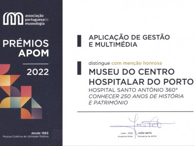 Prémios APOM 2022 | Museu do Centro Hospitalar do Porto recebe Menção Honrosa